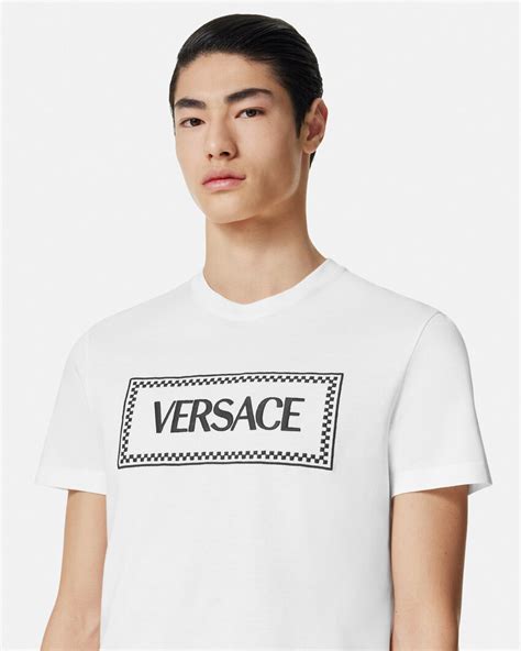 versace 90s vintage logo t-shirt|vintage gianni versace label.